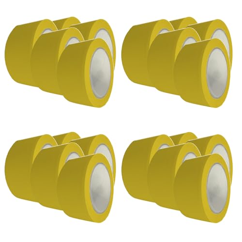 Handelskönig 20 x PVC-Schutzband gelb 50 mm gerillt Klebeband Putzerband Putzband von Handelskönig