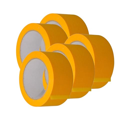 Handelskönig 5x Fineline-Tape UV 60 50 mm x 50 m Klebeband Kreppband Finelineband Tape Tapeband Goldband UV 60 Washi-Tape von Handelskönig