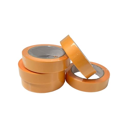 Handelskönig 5x Goldband Malerkrepp Kreppband Malerband 25 mm x 50 m Abdeckband Malertape Klebeband Washi Tape Gold Papiertape Selbstklebend UV 14 von Handelskönig