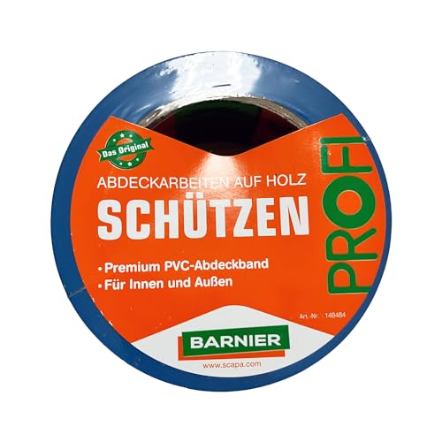 Handelskönig Barnier Putzerband blau 50 mm x 33 m Schutzband PVC-Schutzband Klebeband Putzerband Scapa Klebeband von Handelskönig