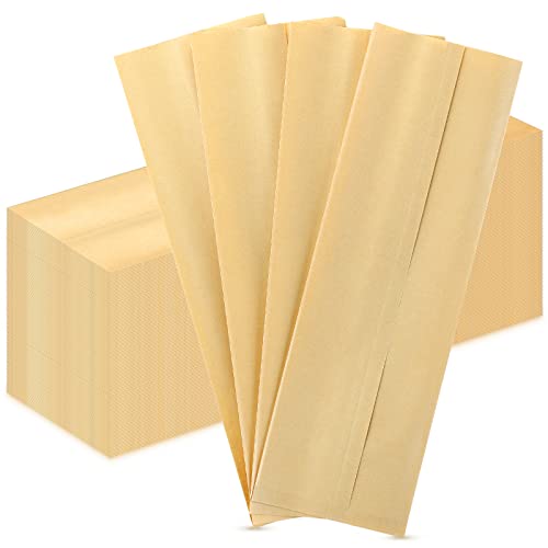 2000 Stück braune Papiertüten aus Kraftpapier, 7,6 x 25,4 cm, Churro-Tüten für Besteck, Besteck, Bäkel, Leckereien, Brezelstangen, Süßigkeitenkekse, Küche, Partyzubehör von Handepo