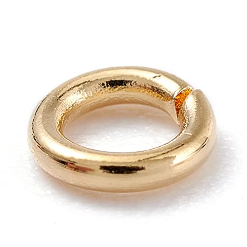 Handicraft Emporium | 304 Edelstahl Jump Ringe, offene Sprungringe, Rundring | Gold plattiert | 4mm x 0,7mm | 500 Stück von Handicraft Emporium