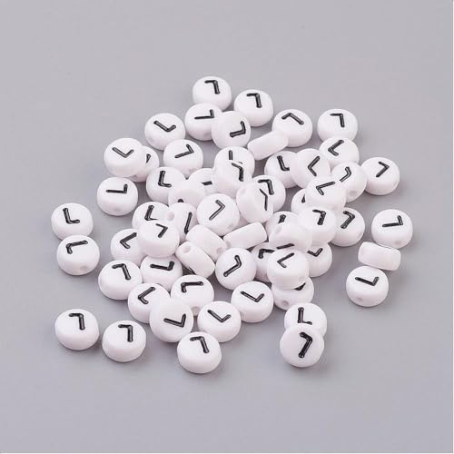 Handicraft Emporium Flache runde Alphabet-Acrylperlen, 20 g, L von Handicraft Emporium