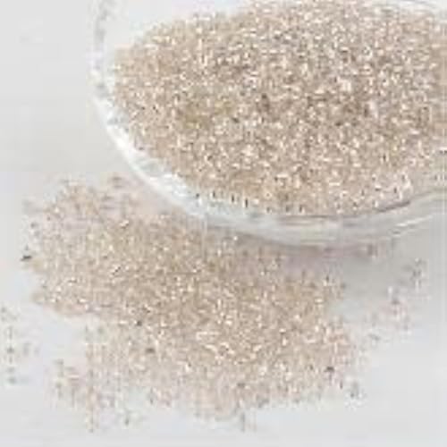 Handicraft Emporium Glass Seed Beads | Lined | 2mm | Silver | 50g von Handicraft Emporium