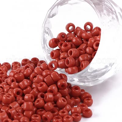 Handicraft Emporium Glass Seed Beads | Round | 2mm | Red | 50g von Handicraft Emporium