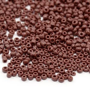 Handicraft Emporium Glass Seed Beads | Round | 4mm | Brown | 50g von Handicraft Emporium