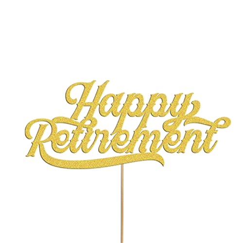 Happy Retirement Glitter Cake Topper Ruhestand Party Kuchen Dekoration von Handmade By Stukk