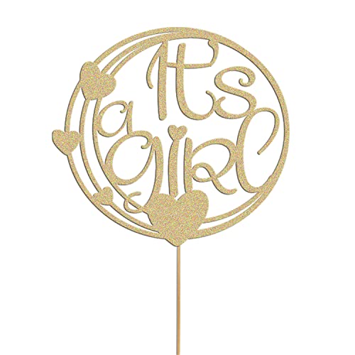 It's a Girl Cake Topper Gender Reveal Cake Decoration Baby Shower Glitter Topper von Handmade By Stukk