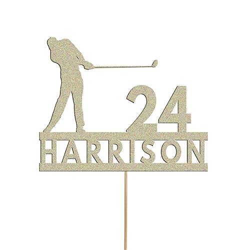 Persoanlised Golf Cake Topper Personalisierte Golfer Cake Topper Dekoration Jeder Name Jedes Alter von Handmade By Stukk