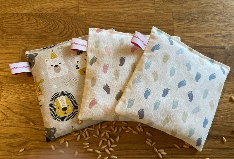 Baby Mini Dinkel Körnerkissen - Zum Wärmen Und Kühlen Perfektes Geschenk Zur Geburt von HandmadeMelanieShop