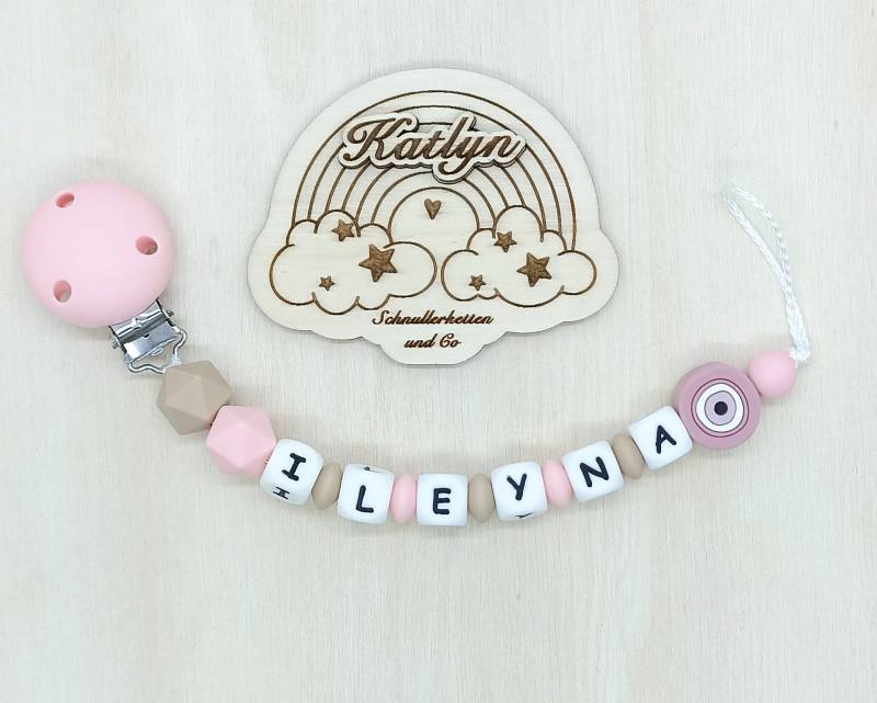 Schnullerkette Mit Name von Handmadekatlyn