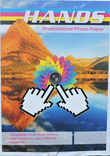 100 Blatt 6x4.260g/m2 Professionelles Satin-Foto-Papier von Hands Professional Photo Paper