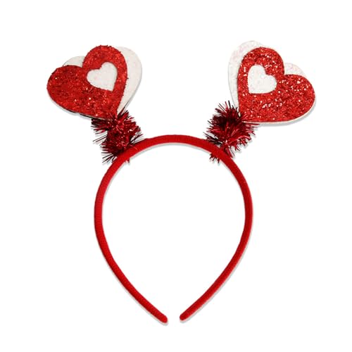 Valentinstag Stirnband Boppers Giltter Herz Headhoop Hochzeit Party Requisiten Festival Haarband Cosplay Kostüm Kopfbedeckung von Hangsu