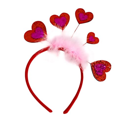 Valentinstag Stirnband Boppers Giltter Herz Headhoop Hochzeit Party Requisiten Festival Haarband Cosplay Kostüm Kopfbedeckung von Hangsu