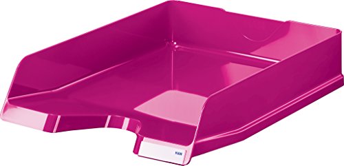 HAN Briefablage VIVA, 5 STÜCK, stilvolle elegante Design-Briefablage in Premium-Qualität. DINA4/C4, mit Beschriftungsclips, 10275-96, pink von Hanlesi