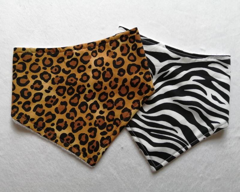 Lätzchen Mit Tierdruck, Baby Zebradruck, Leopardenmuster, Neues Babygeschenk, Tierbabygeschenk von Hannahandmeshop