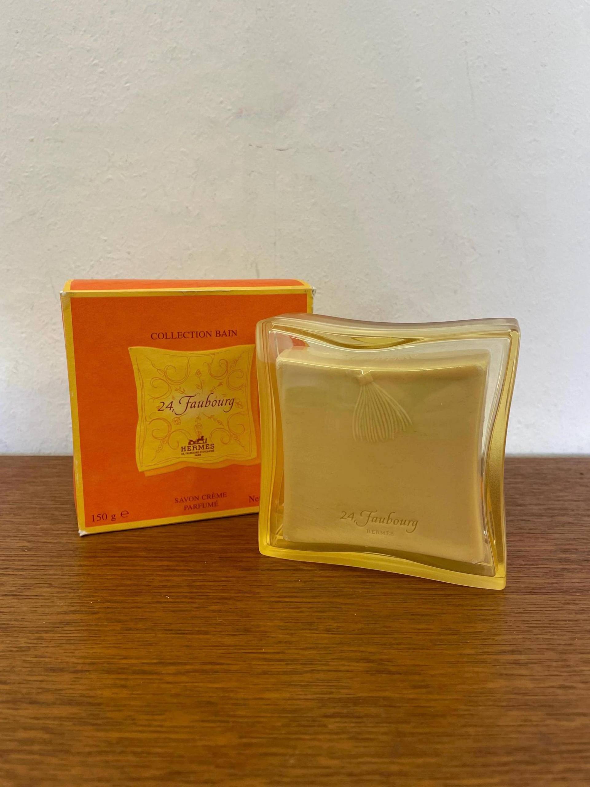 Vintage Hermès 24, Faubourg Savon Crème Parfumé Seife 150G in Seifenbox/Seifenschale Mit Ovp Duft von HannoverVintagestore