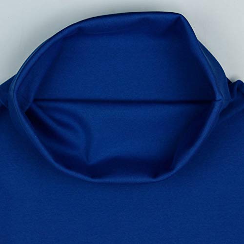 Bündchen Stoff Meterware Schlauchware Uni - 1 Meter, Bündchenstoff, Bund, Arm, Bein, T-Shirt, Jogginghosen, Sweatshirt, Hoodies (Blau) von Hans-Textil-Shop