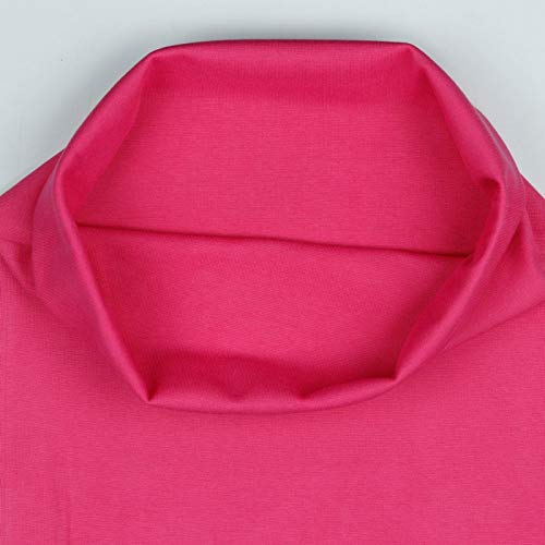 Bündchen Stoff Meterware Schlauchware Uni - 1 Meter, Bündchenstoff, Bund, Arm, Bein, T-Shirt, Jogginghosen, Sweatshirt, Hoodies (Fuchsia) von Hans-Textil-Shop