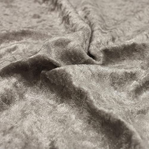 Hans-Textil-Shop Stoff Meterware Pannesamt Samt - 1 Meter, Karneval, Bekleidung, Tischdecken, Kissen (Silber) von Hans-Textil-Shop