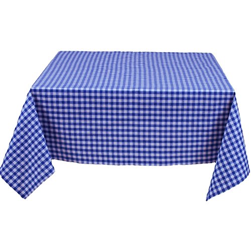 Tischdecke Karo 1x1 cm Baumwolle - Tischtuch, Tischwäsche, Tischdeko, Karomuster, Kariert, Landhaus, Geburtstag, Feier, Hochzeit, Restaurant, Hotel (Blau, 100x100 cm) von Hans-Textil-Shop