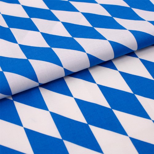 Traditionelle Stoff Meterware Bayernraute Weiß-Blau aus Reiner Baumwolle – Vielseitig Einsetzbar für Dekoration und Heimtextilien, 140 cm Breite (Bayernflagge, Tischdecke, Vorhang) von Hans-Textil-Shop