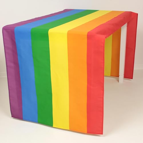 Stoff Meterware Regenbogenfarben Flagge Pride 80 cm Mischgewebe - 1 Meter, Tischdecke, Flagge, Fahne, Bunt, Deko von Hans-Textil-Shop