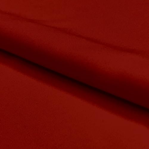 Stoff Meterware Uni Polyester - 1 Meter, Einfarbig, Gewebt, Tischdecken, Kissen, Deko, Knitterarm, Bügelleicht (Bordeaux) von Hans-Textil-Shop