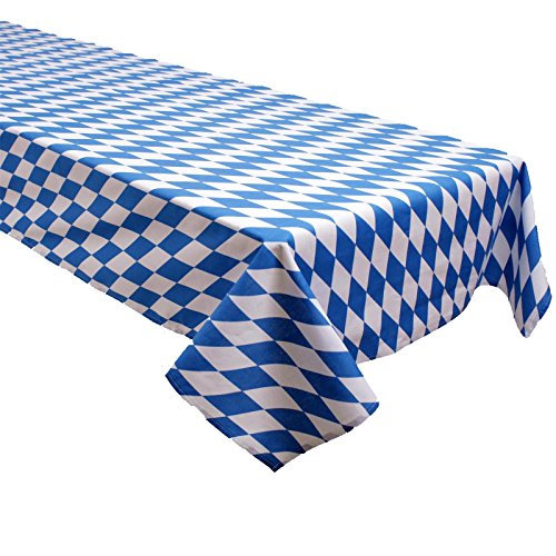 Biertisch Tischdecke Bayernraute Weiß Blau Baumwolle - Bayern, München, Tischtuch, Biertischtischdecke (130x270 cm) von Hans-Textil-Shop