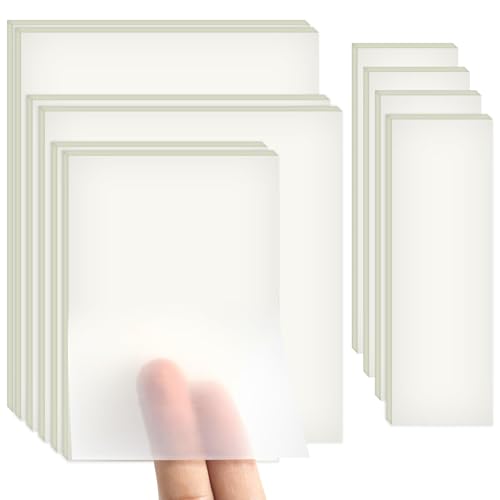 Hanyousheng 500PCS Transparente Haftnotizen, 4 Größen Transparent Sticky Notes, Durchsichtige Klebezettel, Wasserfest und Wiederbeschreibbar Clear Sticky Notes für Büros, Haushalte und Studenten von Hanyousheng