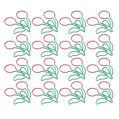 20 Stück Niedliche Büroklammern aus Metall, Dokumentenklammern, Blatthalter, Fruchtförmige Büroklammern für Schule, Büro, Schreibwaren, Mehrfarbig von Haofy