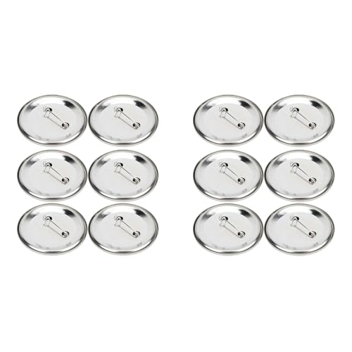 200 Sets 56 Mm (2,2 Zoll) Leere Pin-Rückseiten-Knopfteile für Button-Maker-Maschine, Rundes Abzeichen-Herstellungszubehör, Inklusive Metallabdeckung, Kunststoff-Knopfrückseite von Haofy