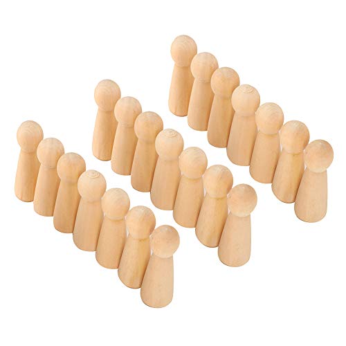 Haofy 20pcs Holzstiftpuppen Handmalerei Set DIY Crafts Toy Home Decor Art von Haofy