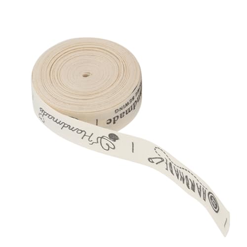 Schriftarten-Band, 5 Yards Baumwollband für Geschenkverpackungen, Blumenstrauß, Schleifenherstellung, Hochzeit, Party, Weihnachten, Strumpffüller, (Nähnadel und Faden) von Haofy