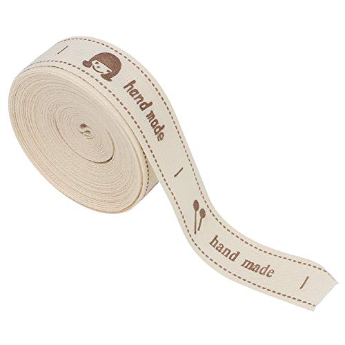 Schriftarten-Band, 5 Yards Baumwollband für Geschenkverpackungen, Blumenstrauß, Schleifenherstellung, Hochzeit, Party, Weihnachten, Strumpffüller, (handgemachter englischer von Haofy