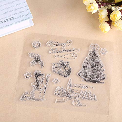 Silikonstempel, Dekorative Stempel Weihnachten, Clearstamp Frohe Weihnachten Stempel für DIY Scrapbooking, Kartenherstellung, Foto, Album, Tagebuch Dekoration, Kinder Weihnachten Geschenke von Haofy