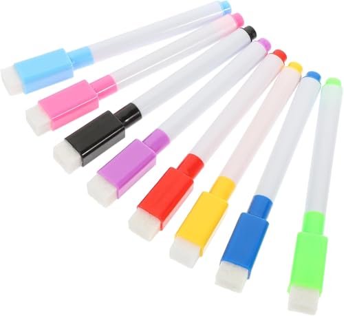 Magnetisches, trocken abwischbares Marker-Set – Whiteboard-Marker mit feiner Spitze und Radiergummi, für Zuhause, Büro, Schule, Klassenzimmer und Lehrer, Mini-Whiteboard-Marker zum Schreiben an Türen, von Haohaiblooms