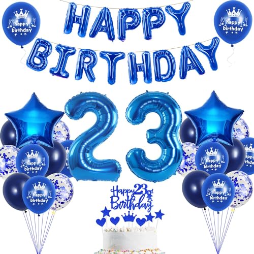 23. Geburtstag Dekoration Blau 23. Geburtstag Deko Mann Blau Tortendeko Geburtstag 23 Jahre Mann Party Deko Blau Luftballon 23 Geburtstag Blau 23 Geburtstag Frau Mann Ballon Marineblau von Haosell