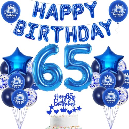 65. Geburtstag Dekoration Blau 65. Geburtstag Deko Mann Blau Tortendeko Geburtstag 65 Jahre Mann Party Deko Blau Luftballon 65 Geburtstag Blau 65 Geburtstag Frau Mann Ballon Marineblau von Haosell