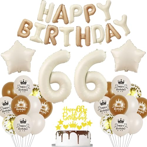 Beige Luftballon 66. Geburtstag Frau 66 Geburtstag Deko Beige Luftballon Geburtstag 66 Creme 66 Jahre Geburtstagsdeko Frau Mann 66 Jahre Beige Gold Ballon 66. Happy Birthday Girlande Beige von Haosell