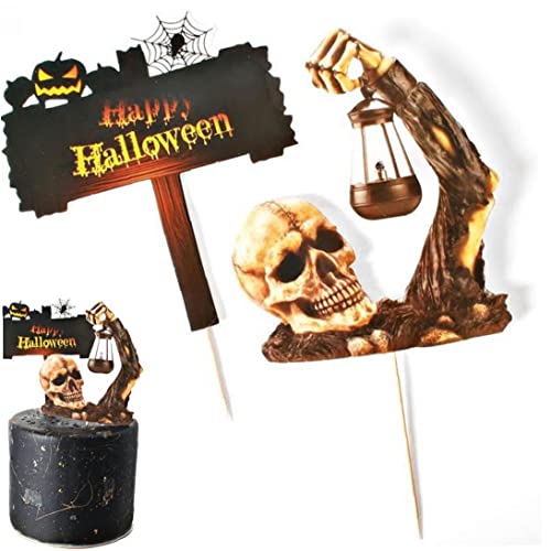 1 Set Halloween Cake Topper Kuchen Dekorationen Geister Schädel Kuchen Dekorationen Cupcake Topper Für Halloween Party Supplies Dekor Dekor von Haowul