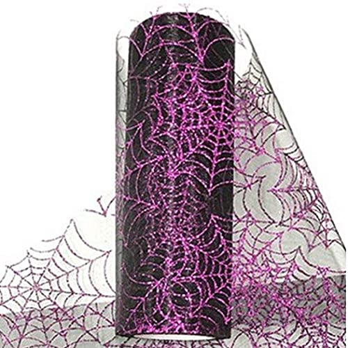 Halloween Tulle Roll, 10 Meter Glitzer Spinnennetz Tüll Netting Roll Tüll Stoffrolle Für Kranz Machen Bow DIY Halloween Dekoration von Haowul