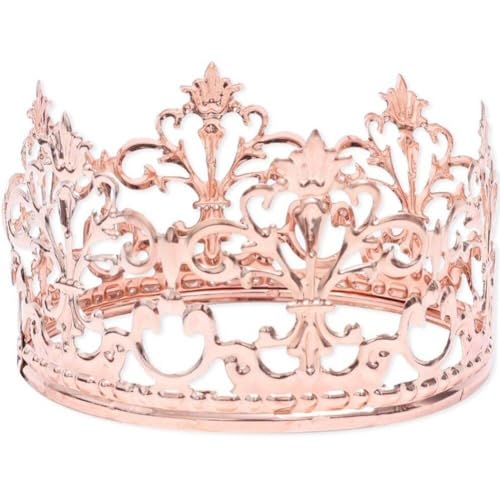 Haowul Gold Crown Cake Topper 1pc Gold Tiara Hochzeits Geburtstagstorte -Dekoration Kronen Haar Ornamente Für Königskönigin Und Prinzessin Party von Haowul