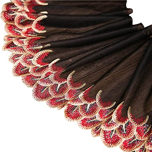 Haowul Vintage Bestickte Phoenix Feather Spitze Stoffnähte Trim Tüll Anwendung Für DIY Craft Hochzeit Brautdekoration von Haowul