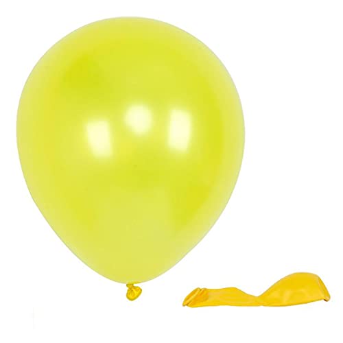 Haoyull Latex-Luftballons, Ornament, 25,4 cm dick, rund, für Geburtstagsparty, Weihnachten, Hochzeit, Urlaub, Dekoration, 25,4 cm dick, rund, Gelb, 100 Stück von Haoyull