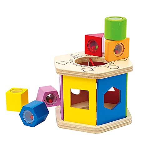 Hape E0407 - Sortierbox Shake und Match, Holzspielzeug von Hape