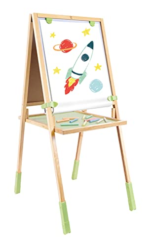 Hape E2001 Bamboo Easel Step Up Bambus-Staffelei, Spieltafel, Mehrfarbig, M von Hape