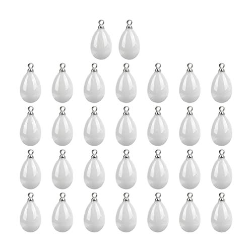 30 Stück Wassertropfen Anhänger, DIY Harz Perle Charms Schmuckzubehör für Mädchen Frauen DIY Halskette Ohrstecker Zubehör(10x17mm) von Hapivida