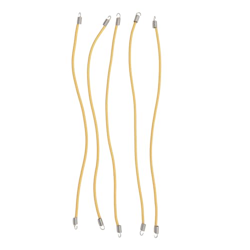 5PCS Elastische RC Auto Bungee Seil 20cm Nylon Gepäck Spann Seile mit Haken für 1/8 1/10 RC Autos Modell Upgrade Teil (Yellow) von Hapivida