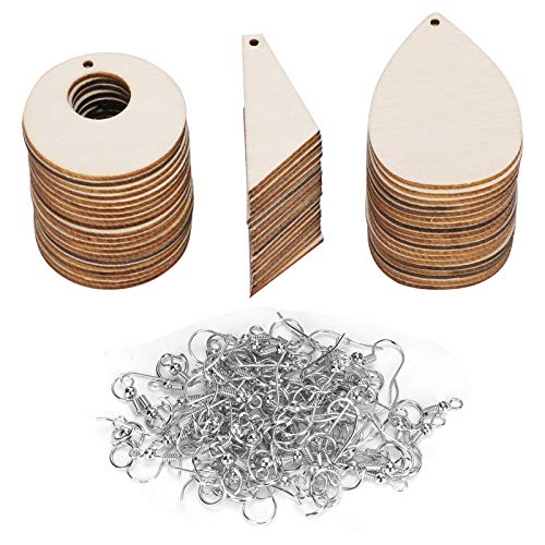 60 Unvollendete Leere Teardrop Anhänger Ethnische Mode Stil Holz Damen Ohrringe Geeignet für DIY Leichte Anhänger Hand-Made Supplies Kit von Hapivida